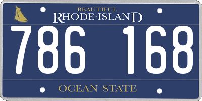 RI license plate 786168