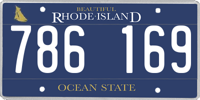 RI license plate 786169