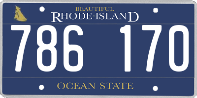 RI license plate 786170