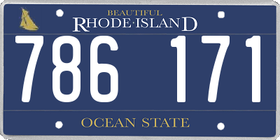 RI license plate 786171