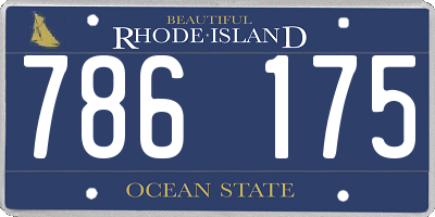 RI license plate 786175