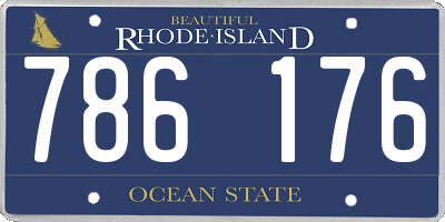 RI license plate 786176