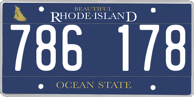 RI license plate 786178