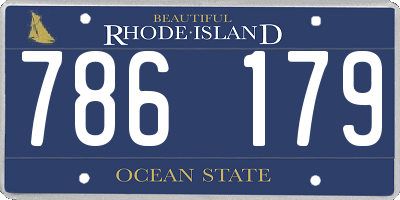 RI license plate 786179