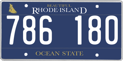 RI license plate 786180