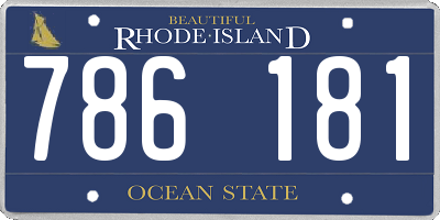 RI license plate 786181
