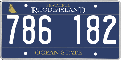 RI license plate 786182