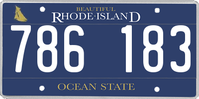 RI license plate 786183