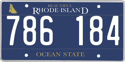 RI license plate 786184