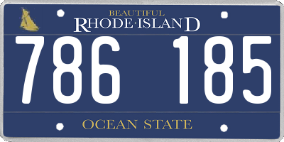 RI license plate 786185