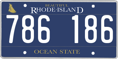 RI license plate 786186