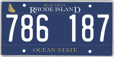 RI license plate 786187