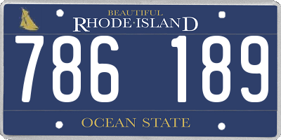 RI license plate 786189
