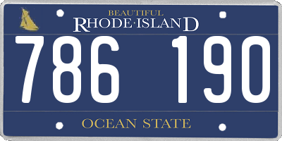 RI license plate 786190