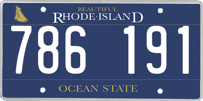 RI license plate 786191