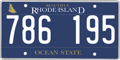RI license plate 786195