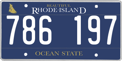 RI license plate 786197