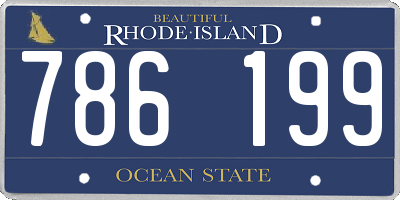 RI license plate 786199
