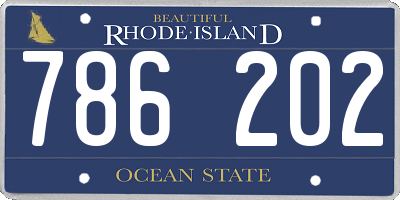 RI license plate 786202