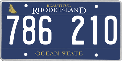 RI license plate 786210