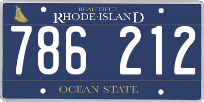 RI license plate 786212