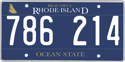 RI license plate 786214