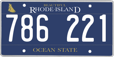 RI license plate 786221