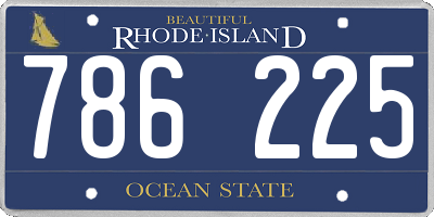 RI license plate 786225