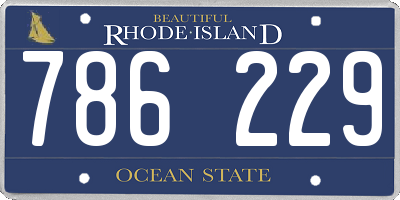 RI license plate 786229