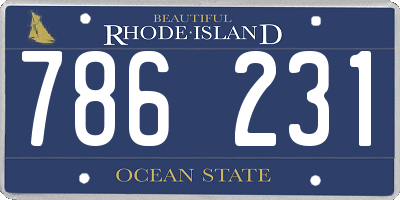 RI license plate 786231