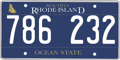 RI license plate 786232