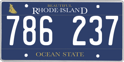RI license plate 786237
