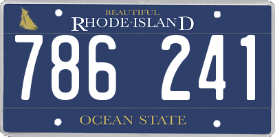 RI license plate 786241
