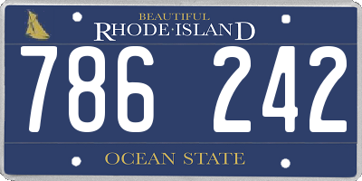 RI license plate 786242