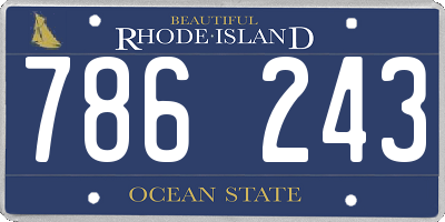 RI license plate 786243