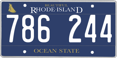 RI license plate 786244
