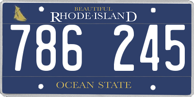 RI license plate 786245