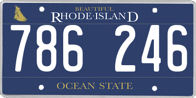 RI license plate 786246