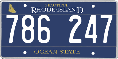 RI license plate 786247