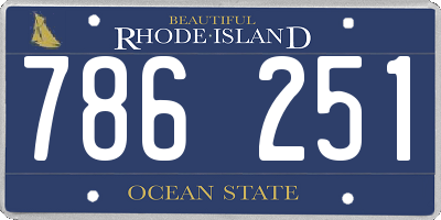 RI license plate 786251