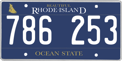 RI license plate 786253
