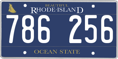RI license plate 786256