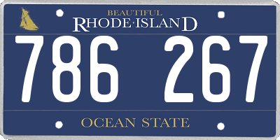 RI license plate 786267