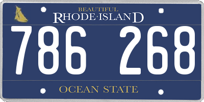 RI license plate 786268