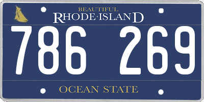 RI license plate 786269
