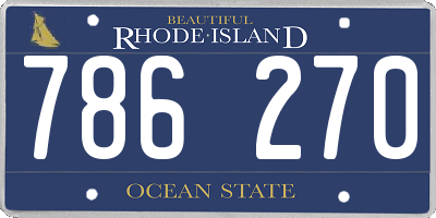 RI license plate 786270