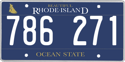 RI license plate 786271