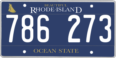 RI license plate 786273