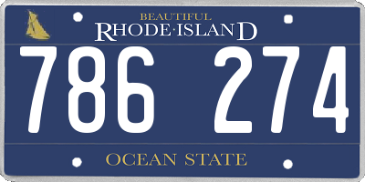 RI license plate 786274