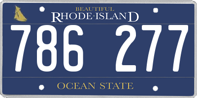 RI license plate 786277